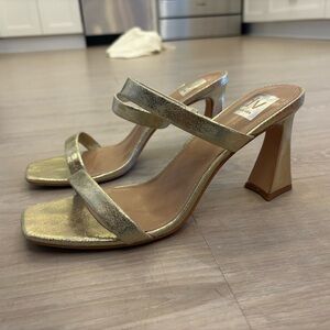 Gold Heeled Sandals